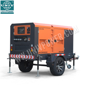 Compresseur d'air portatif à vis de moteur Diesel, 390CFM, fabrication chinoise, pour plusieurs scénarios d'utilisation